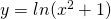 y=ln(x^2+1)